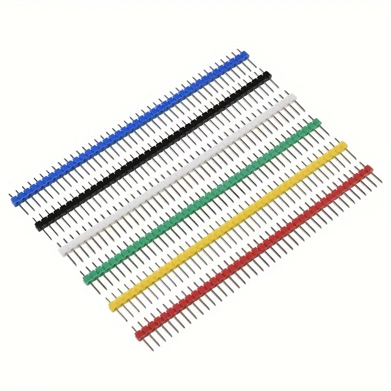 30PCS 40 핀 파손 가능 핀 헤더 2.54mm 단일 행 남성 헤더 커넥터 키트 Arduino 용 PCB 핀 스트립