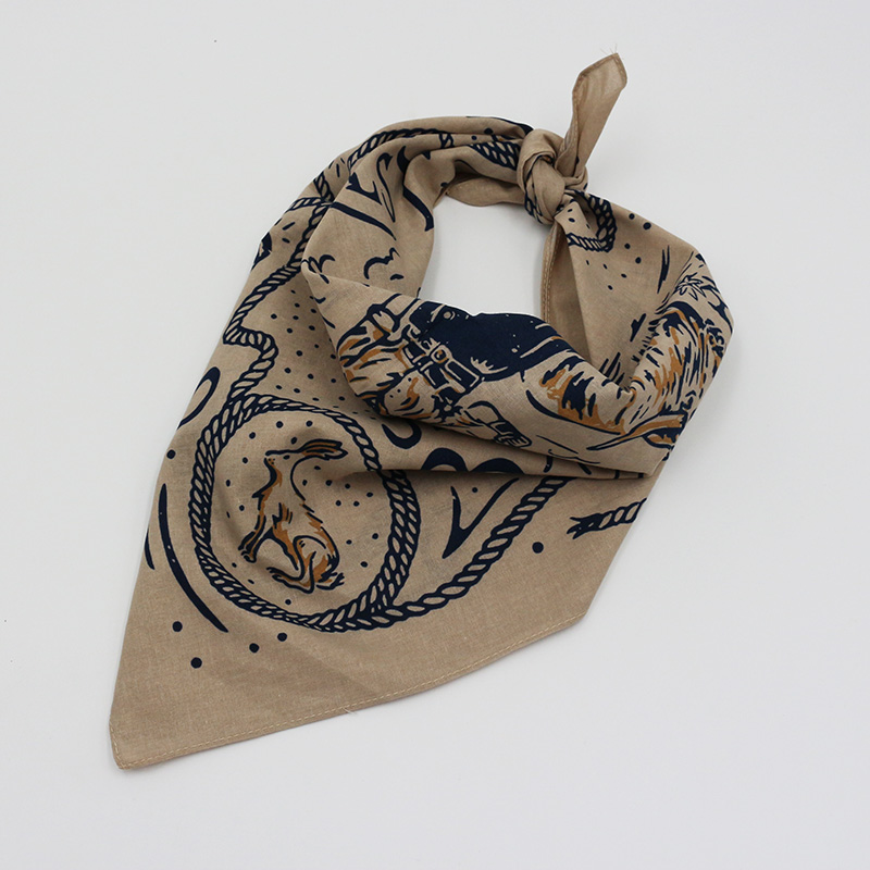 Bandanas de algodón West Cowboy hombres bolsillo cuadrado señoras diadema Ranch cabeza bufanda pañuelo sombreros