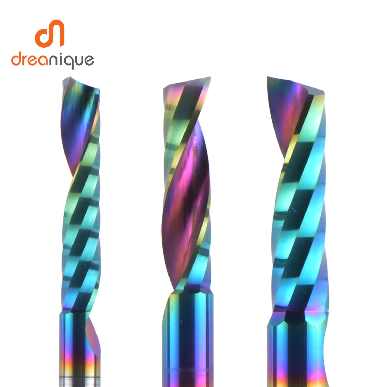 1pc aaaaaシングルフルート超硬スパイラルエンドミル3.175、4、5、6ミリメートルアルミミルcnc 3D彫刻木工アクリルdlcコーティング