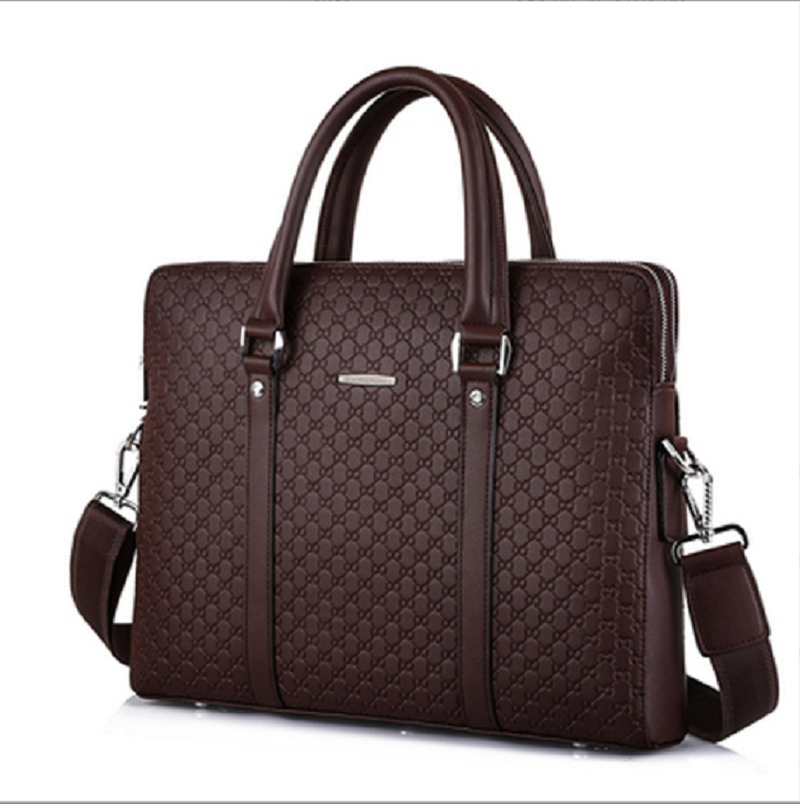 Maleta de couro de luxo para homens, bolsa de grande capacidade, bolsas de ombro fashion, bolsas crossbody de alta qualidade, atacado