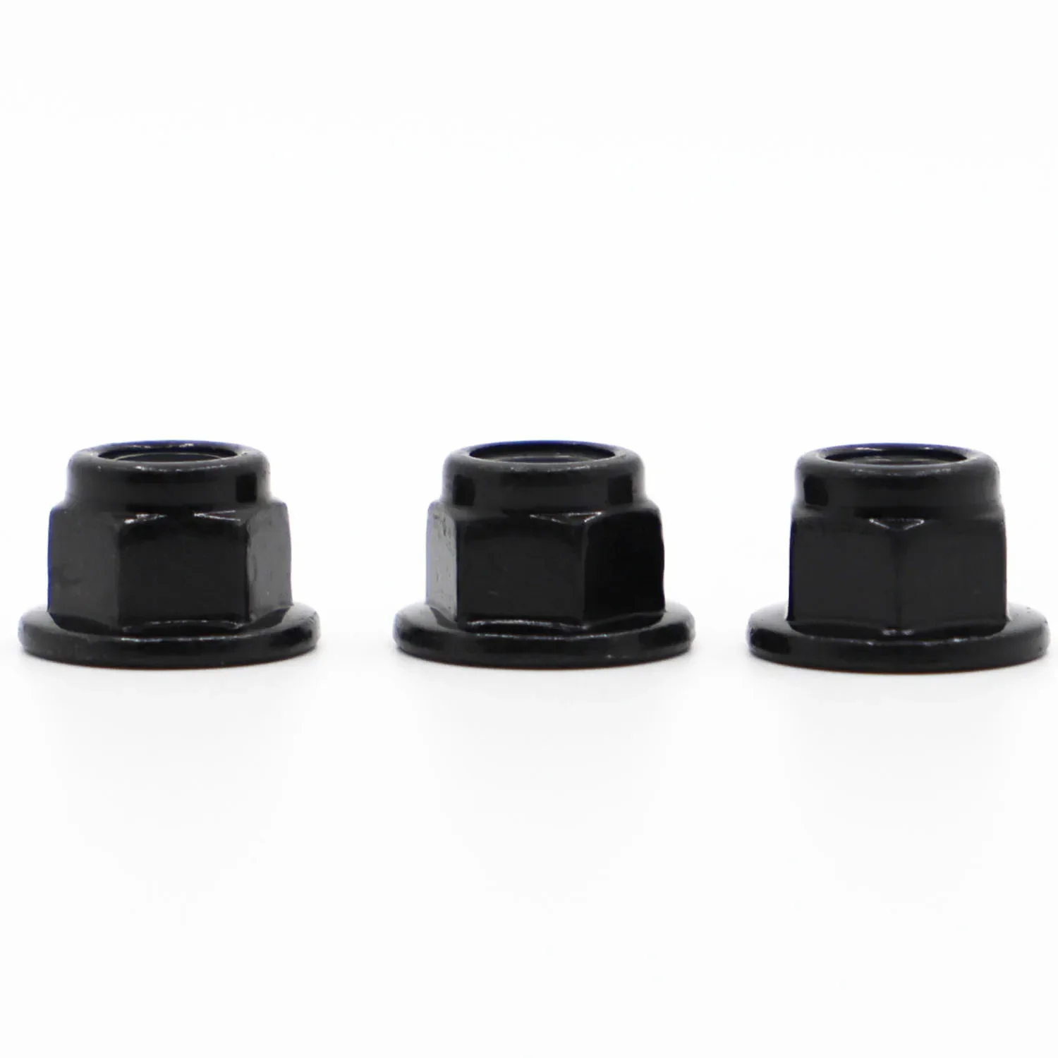 10 Chiếc M3 M4 M5 M6 M8 Đen Thép Carbon Lục Giác Bích Nylon Lắp Khóa Đai Ốc Tự Khóa Nylock locknut