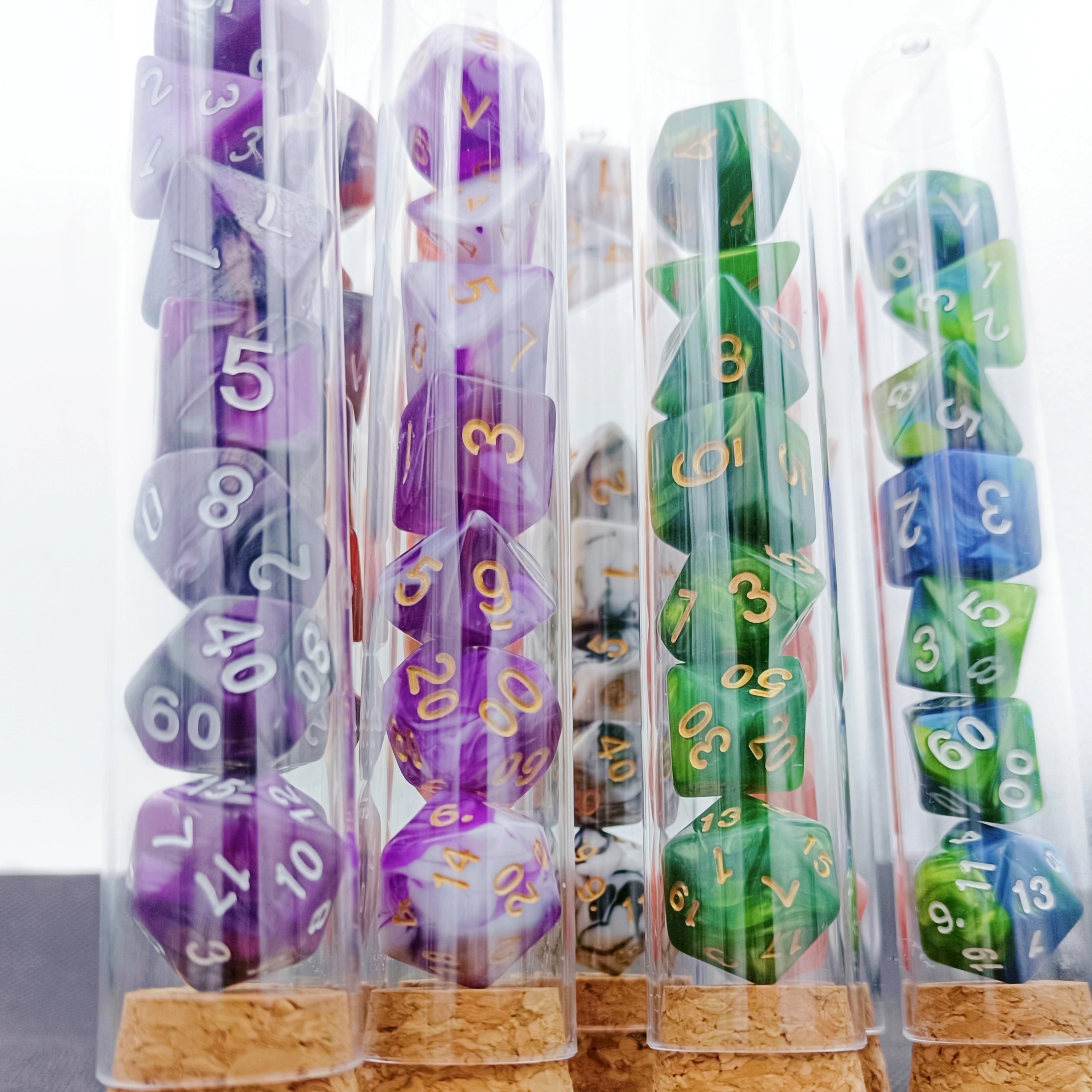 7 Teile/satz DND Mythologie Polyedrische D & D COC Würfel Set RPG Fantasy Trank Flasche |   Dungeons and Dragons Würfelset für Tischspiele