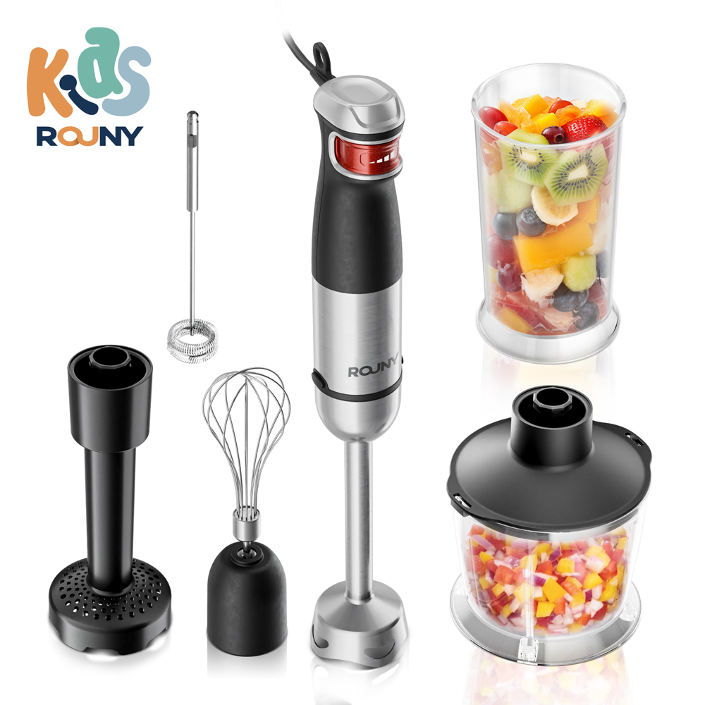 6-in-1 multifunctionele staafmixer, elektrische staafmixer, roestvrijstalen messen, huis en keuken, MAX 1500 W