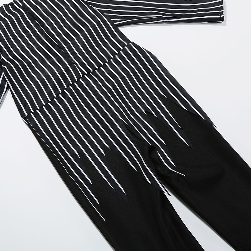 Jongens zwarte schedel Jack cosplay kostuum bodysuit pak Halloween Kerstmis voor kinderen feestjurk carnaval kleding