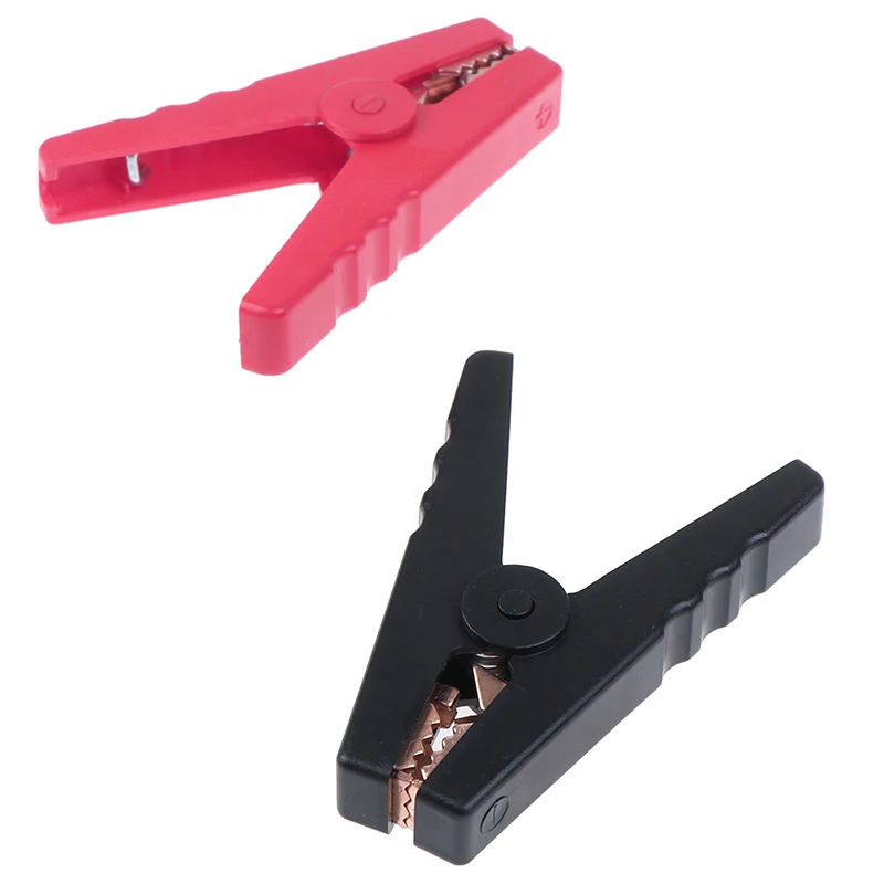 2Pcs 100A Large Crocodile Alligator Clips - Insulated Clamps for Car Battery Chargers
