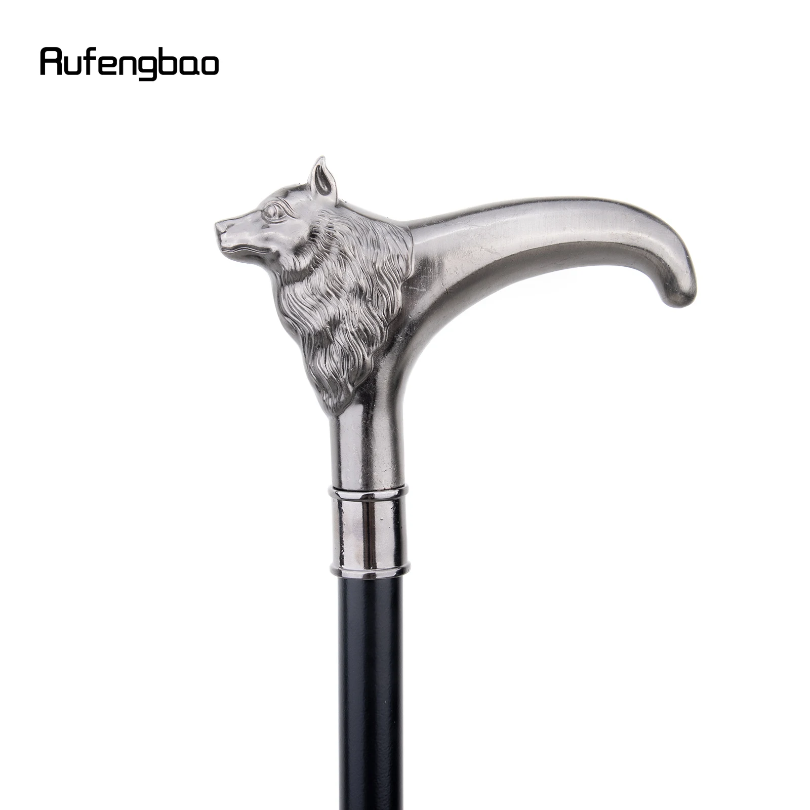 Fuchs Borsten Tier Spazierstock mit Versteckte Platte Selbstverteidigung Mode Cane Platte Cosplay Crosier Stick 93cm