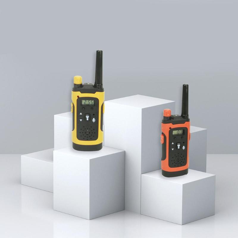 Walkie Talkies LED de longo alcance para crianças, rádio portátil de 2 vias, comunicação sem fio e aprendizado divertido, brinquedo eletrônico