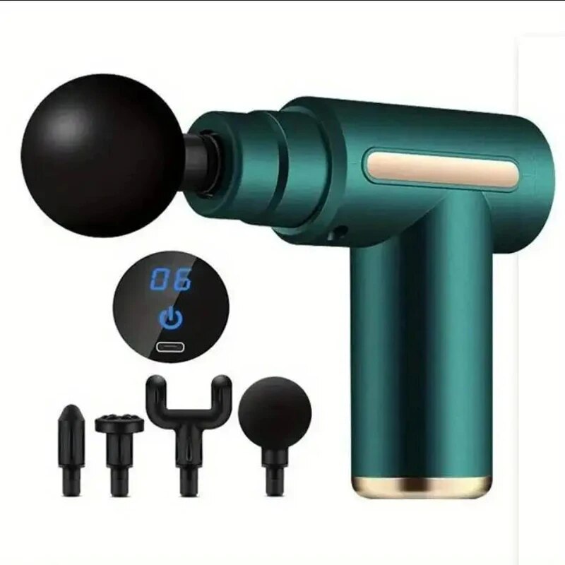 Mini pistola de masaje muscular masajeador corporal masajeador profundo de mano para la espalda y el cuello pierna