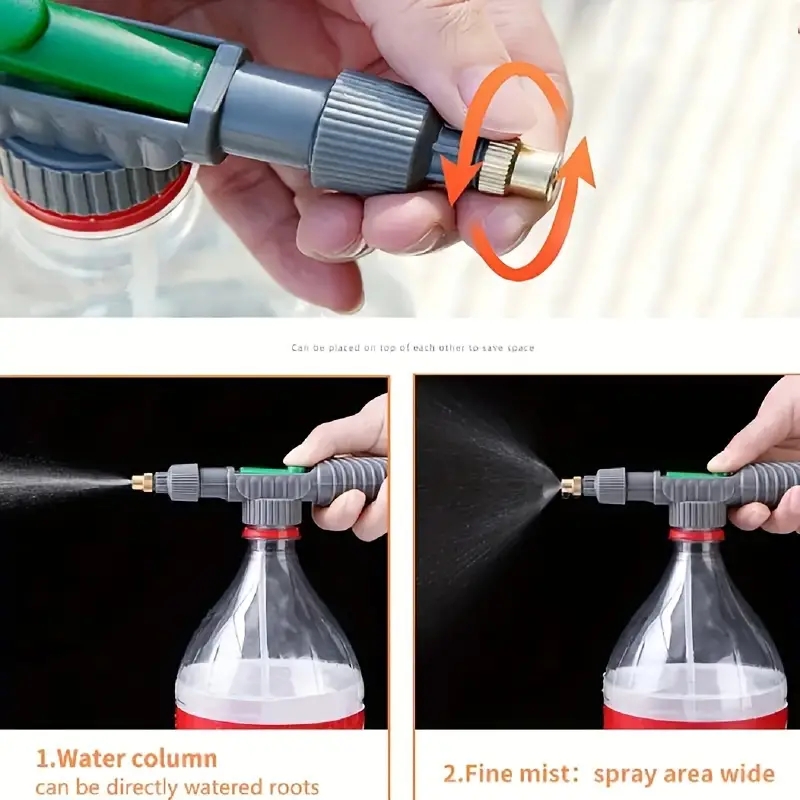 Handheld High-Pressure Manual Sprayer with Adjustable Nozzle - Continuous Pressure, Battery-Free Garden Tool for Gardening & Urb