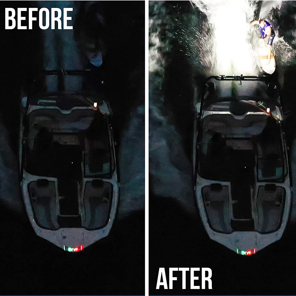 Luces Led impermeables para barcos, 2 luces de 72W, impermeables, probadas, para cubierta/muelle, 2200LMS, 120 °, luz de inundación, luces para barcos