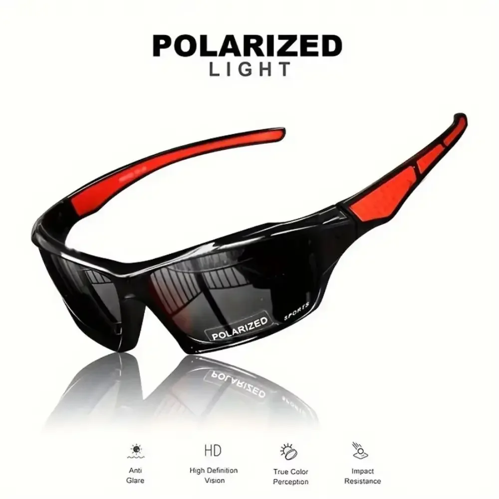 Gafas de sol polarizadas UV400 para ciclismo, gafas de sol para deportes al aire libre, resistentes al viento, resistentes a los rayos UV, para conducir, cómodas y ligeras
