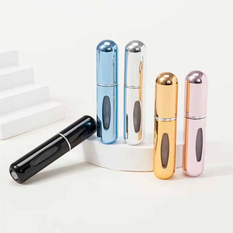 Tragbare Mini-Reise-High-End-Parfümflaschenbasis, Nachfüllflasche, gerade Aufladung, kleine Probe, Parfüm, Aluminiummaterial