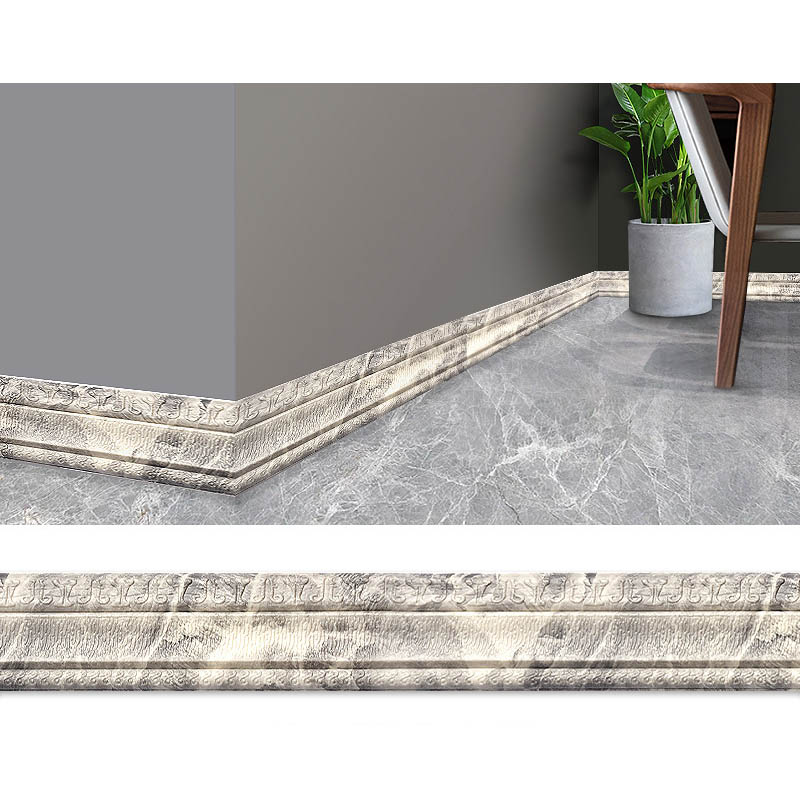 Papier peint auto-adhésif à motif 3D, 2.3m, ligne décorative, ligne de plinthe, décoration, bordure murale imperméable pour salon