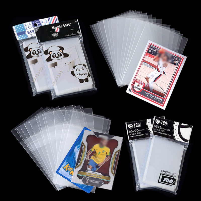 Mangas transparentes para cartas, vários tamanhos, jogo de cartas mágicas, tarô, pôquer, protetor de cartas, jogo de tabuleiro, mangas para cartas