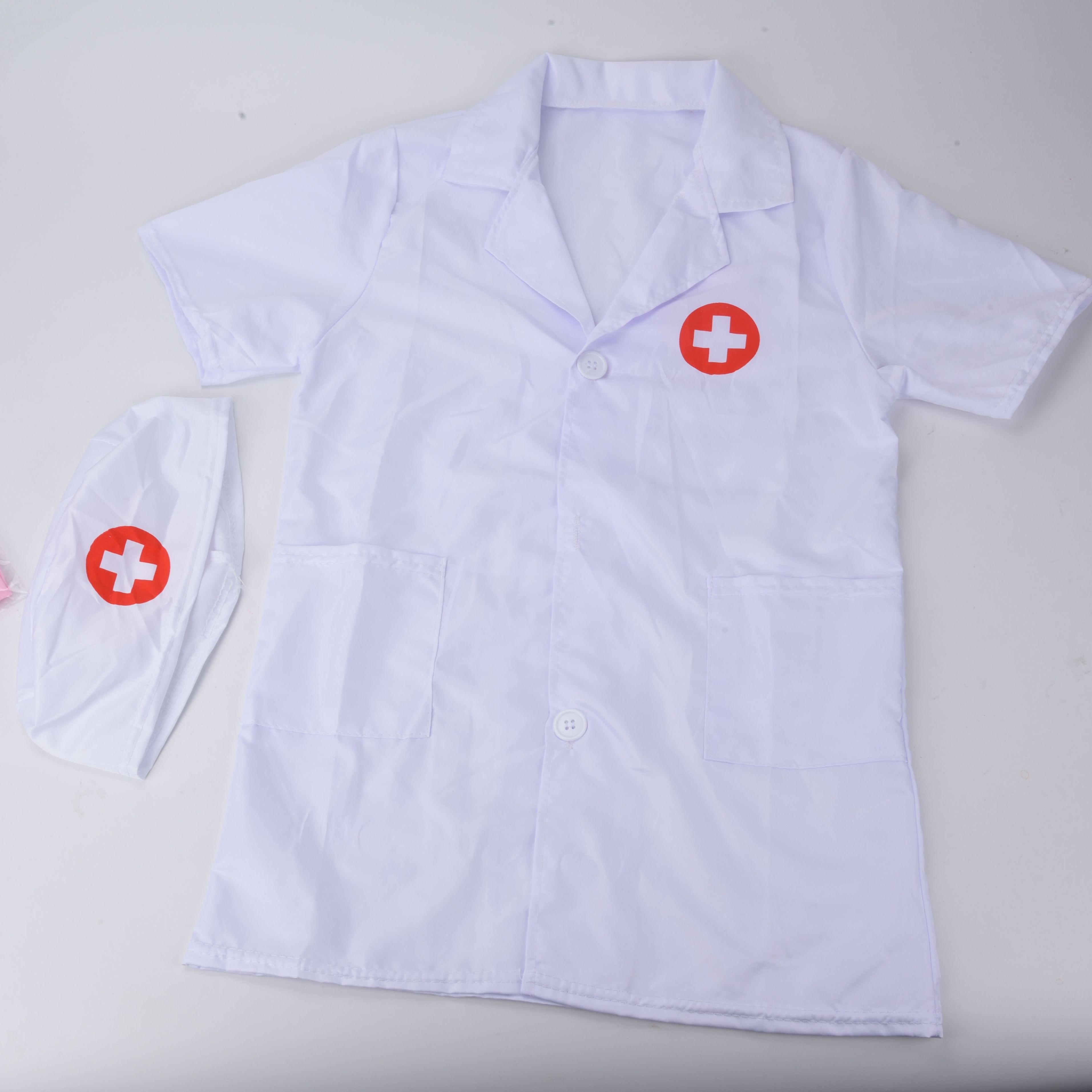 Doctor's Clothes Short-Sleeved Nurse Children's Performance Clothes Family Toys