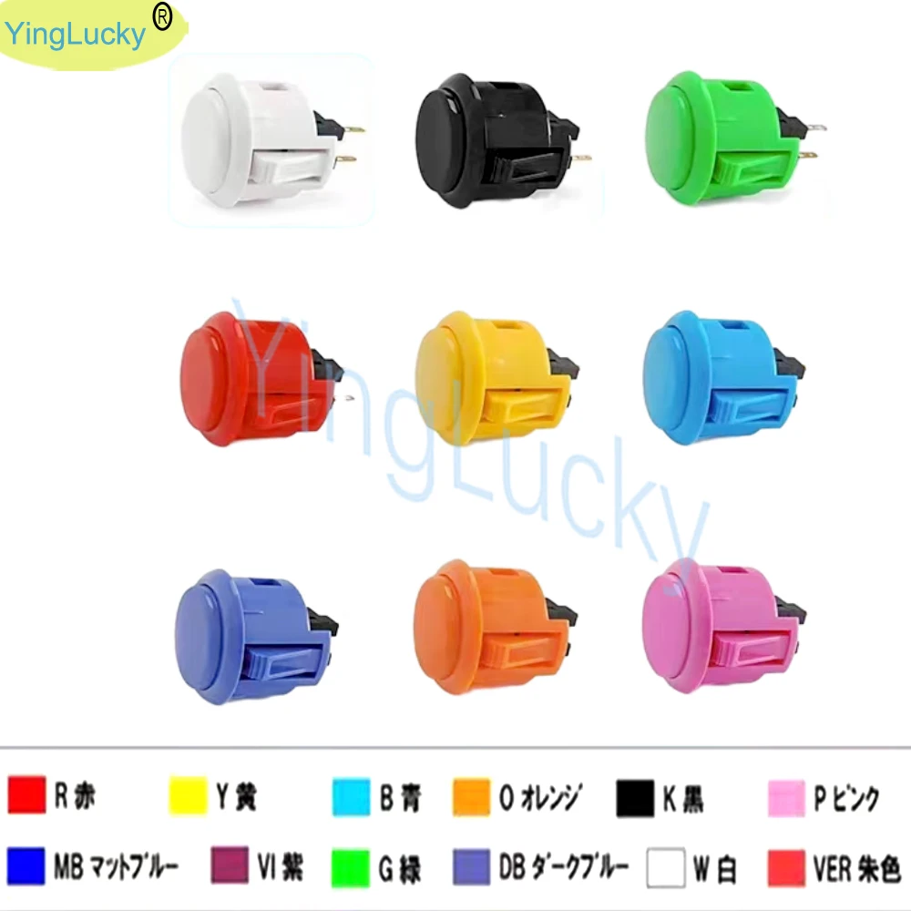 1 stks Originele sanwa knop OBSF 30 obsf24 arcade drukknop 24mm 30mm schakelaar Nintendo MAME raspberry pi vervanging knoppen
