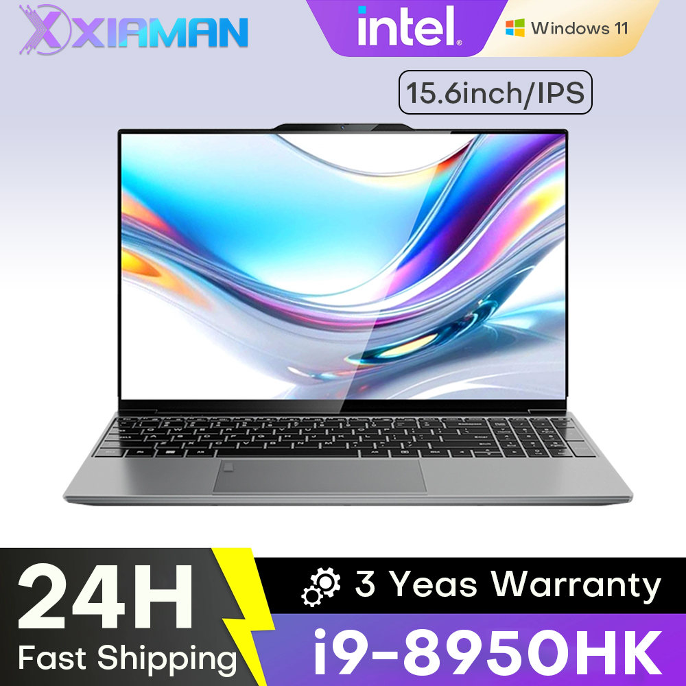 Xiaman 15.6" Portable Gaming Laptop Computer Intel Core i9 10980HK Gamer PC 16GB RAM 1TB SSD Windows 11 Office Study Notebook PC