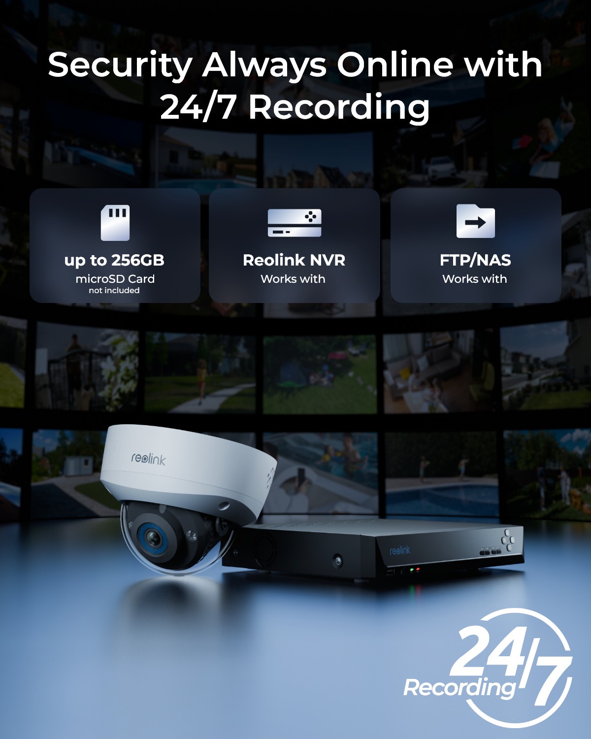 Reolink 5MP 8MP 12MP IK10 cámara de seguridad PoE a prueba de vandalismo lente de 2,8mm cámara IP domo de visión nocturna a Color IP67 resistente a la intemperie