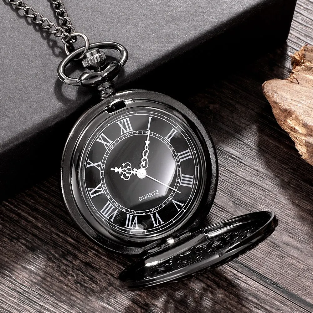 Steampunk Copper Vintage Hollow Gear Oco Quartz Pocket Watch Colar Pingente Relógio Cadeia Homens Mulheres com Corrente Presentes