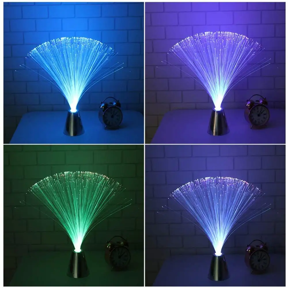 โคมไฟ LED ใยแก้วนำแสงหลากสีสำหรับตกแต่งภายในไฟประดับดาวในวันหยุดโคมไฟแต่งงานไฟ LED สำหรับตกแต่งตอนกลางคืน