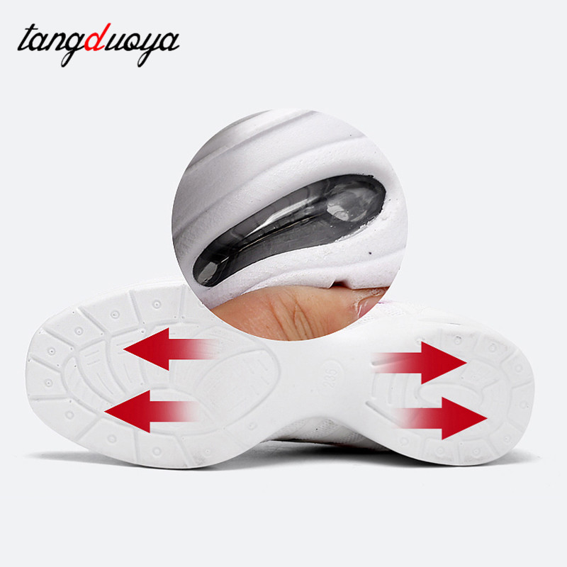Tanzsneaker für Damen, Jazz-Schuhe, Mesh, moderne Außensohle, Tanz-Sneaker, atmungsaktiv, leicht, Tanz-Fitness-Schuhe für Damen