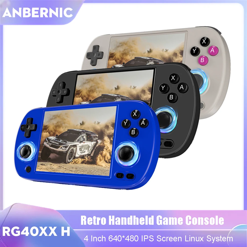 Anbernic rg40xx h Retro-Handheld-Spiele konsole 64-Bit-4-Zoll-IPS-Bildschirm Linux 5g WLAN Bluetooth-HDMI-TV ausgabe Video-Gaming-Player