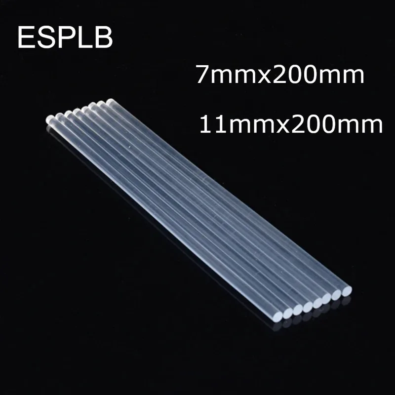 10pcs/Set  7mm/11mmx200mm Clear Transparent Glue Stick Craft Hand Repair Tool Hot Melt Glue Sticks for Gun DIY Art Alloy