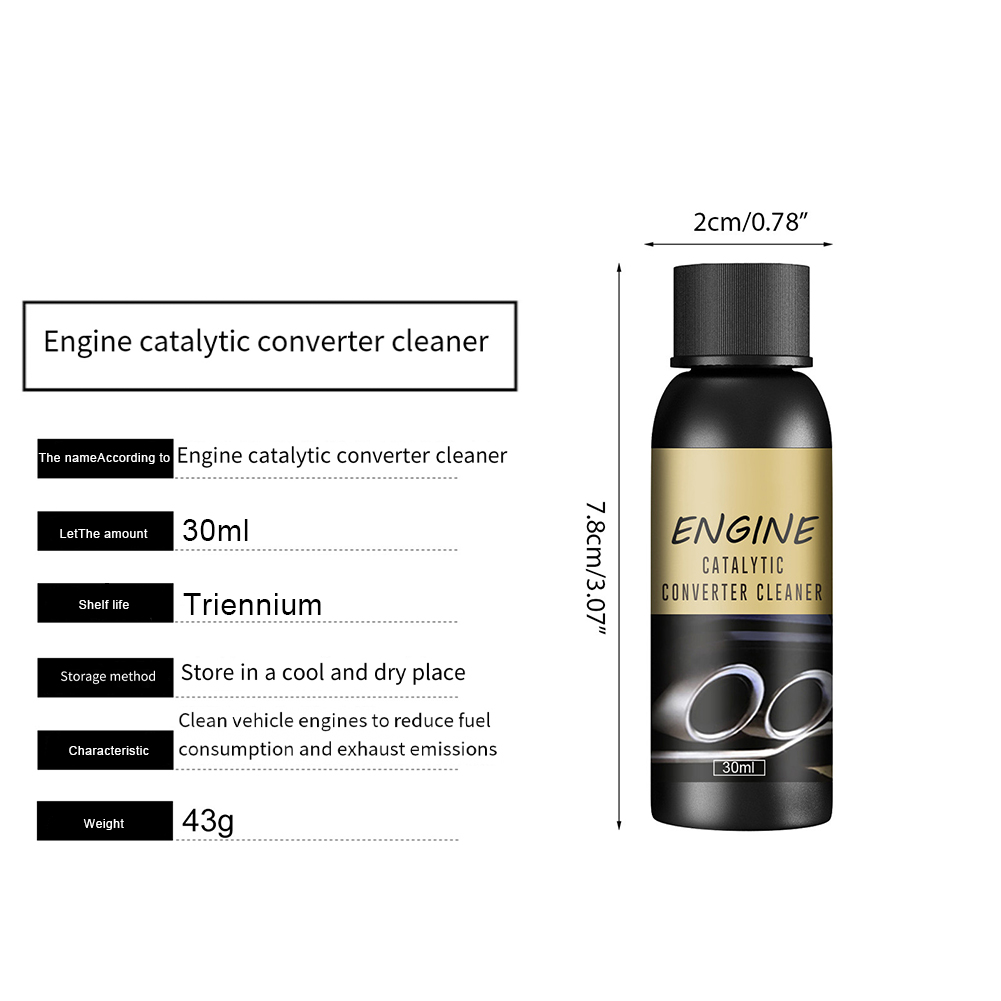 30ml Engine Catalytic Converter Cleaner Deep Cleaning Multipurpose Cleaner Engine CSV Clean Accelerators Catalysts Easy Cleaner