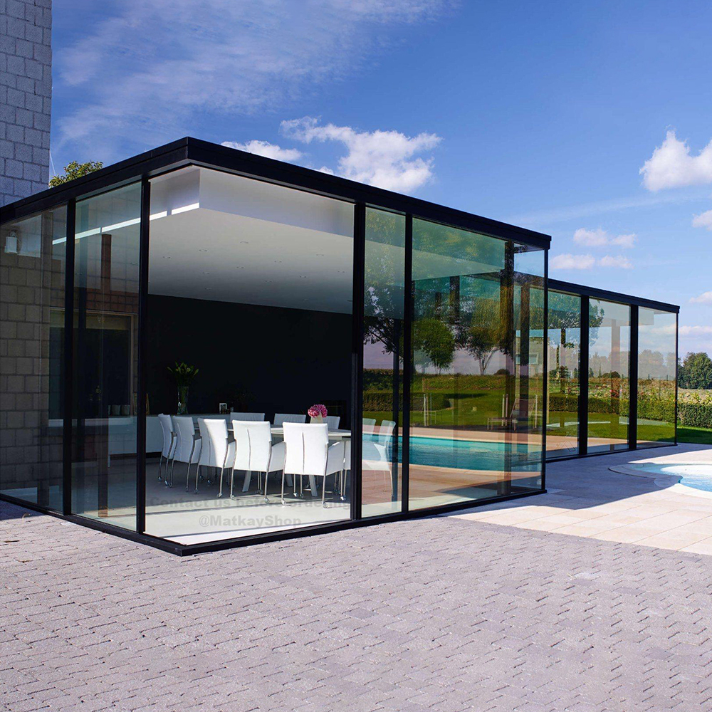 Sixinalu 슬라이딩 문짝 패널 알루미늄 도어, 허리케인 임팩트 문짝, 전면 이중 유약 외부 인테리어, 맞춤형 홈 장식, 150mm