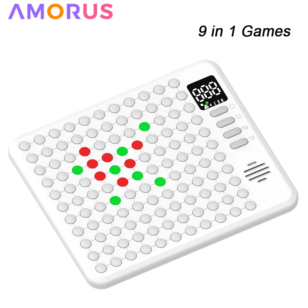9-in-1-Multifunktions-Smart-Brettspiel, elektronisches Schach, Backgammon, Go, Tic-Tac-Toe, Whack-a-Mole-Kombination für Kinder, Familientischplatte