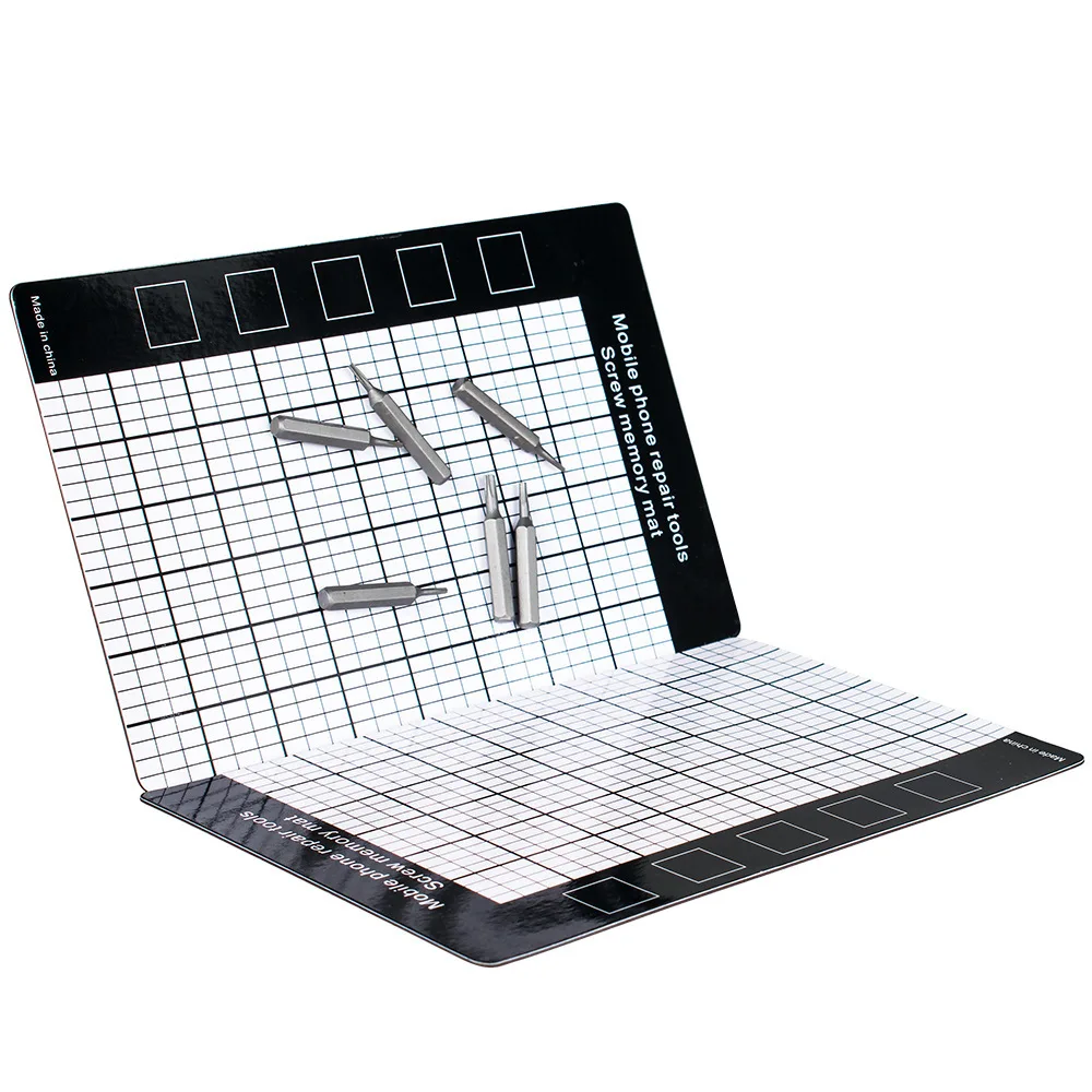Magnetische Schroefmat Geheugengrafiek Werkpad Werkende Memory Pad Voor Kleine Kleine Schroeven Houdt Mobiele Telefoon Reparatie Tool 145×90mm