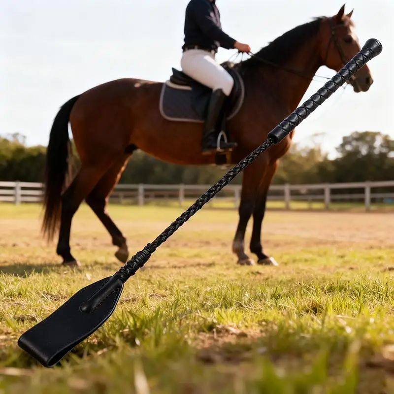 Ponteiro portátil para treinamento equestre, chicote de cavalo, adereços para performance em palco, suprimentos para cílios, corrida, equitação, couro pu com alça