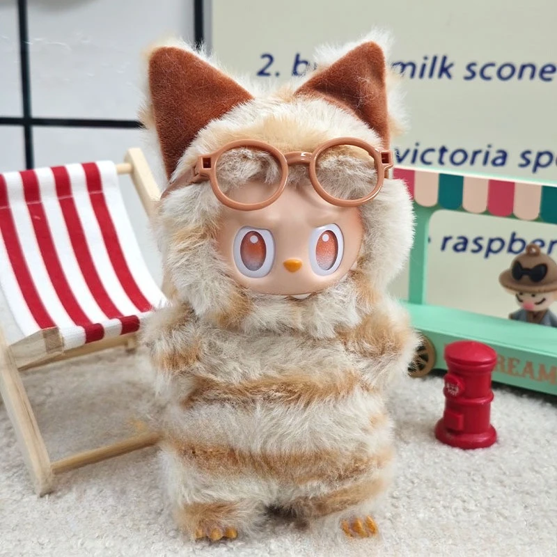 Одежда для Labubu, милое платье-кукла 17 см, плюшевый комплект, комплект животных, милая модная одежда со слоном, плюшевый комплект с животными, крутой комплект