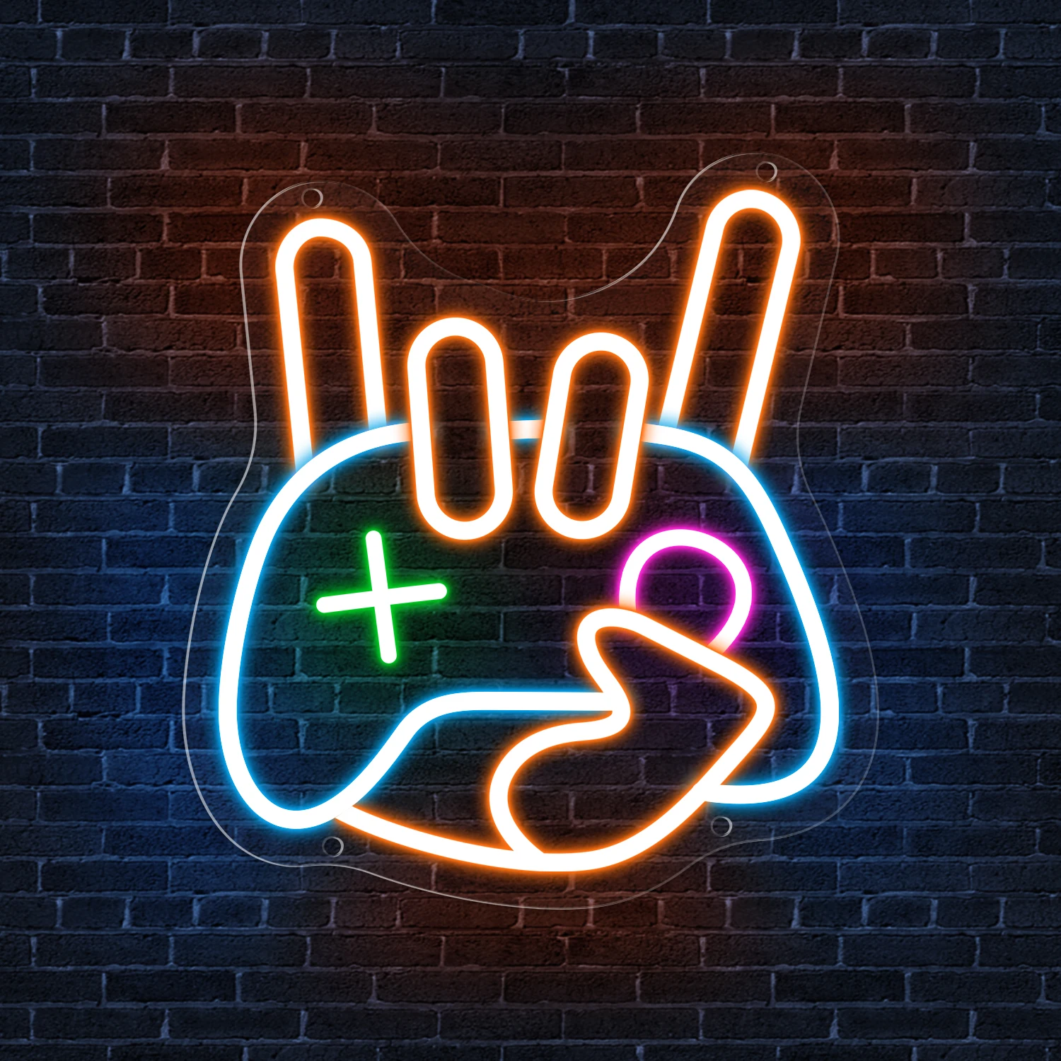 ห้องเกมป้ายนีออน GamePad Neon LED ป้ายสําหรับห้องเกม PlayStation Luminous ป้ายธุรกิจ Gamer ตกแต่งห้องไฟ