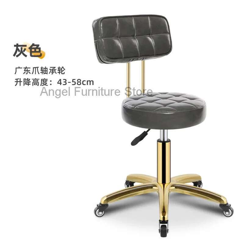 Парикмахерский стул, винтажный стул для парикмахерской, мебель для салона, табуреты для красоты, профессиональные вращающиеся вращающиеся рабочие стулья на колесиках