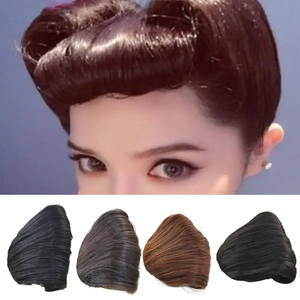 Curled Bangs Wig With No Creases Slanted Bangs Curly Hair Patches Inner Buckle Bangs Clip Style Hair Patches