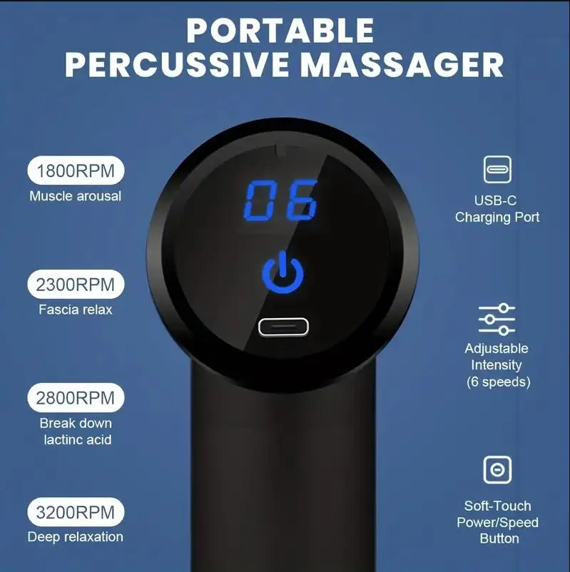 Mini-Muskel massage pistole Tragbares Körper massage gerät Tiefenhand-Percussion-Massage gerät für Körper, Rücken und Nacken