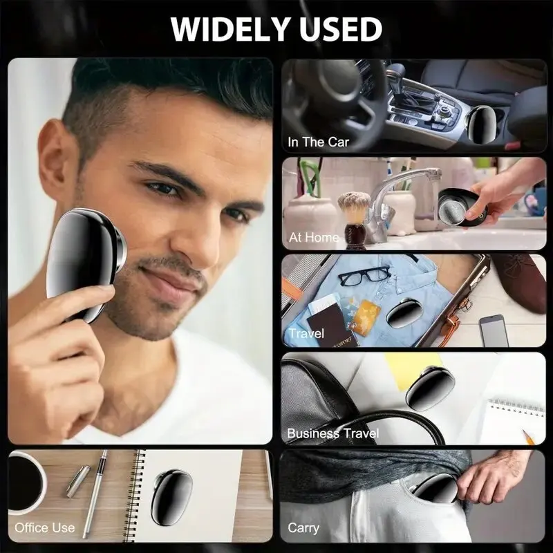 Mini rasage électrique de voyage de poche Rechargeable, rasage séparé sans fil portable, tondeuse à barbe pour le visage et le corps