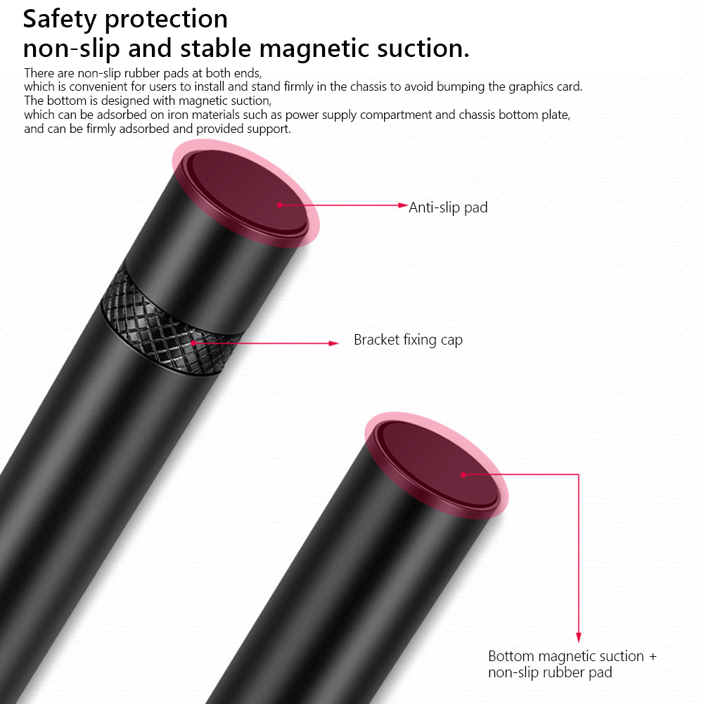 Graphics Card GPU Brace Support Aluminum Alloy Video Card Sag Holder Bracket GPU Sag Bracket Computer PC Case Mount Bracket