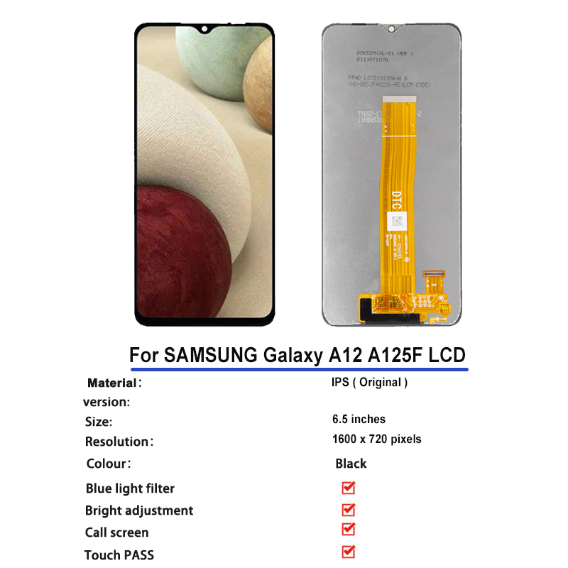 Substituição da tela sensível ao toque para Samsung Galaxy A12, Display LCD, digitalizador, A125F, SM-A125F, A125, escolha 6,5"