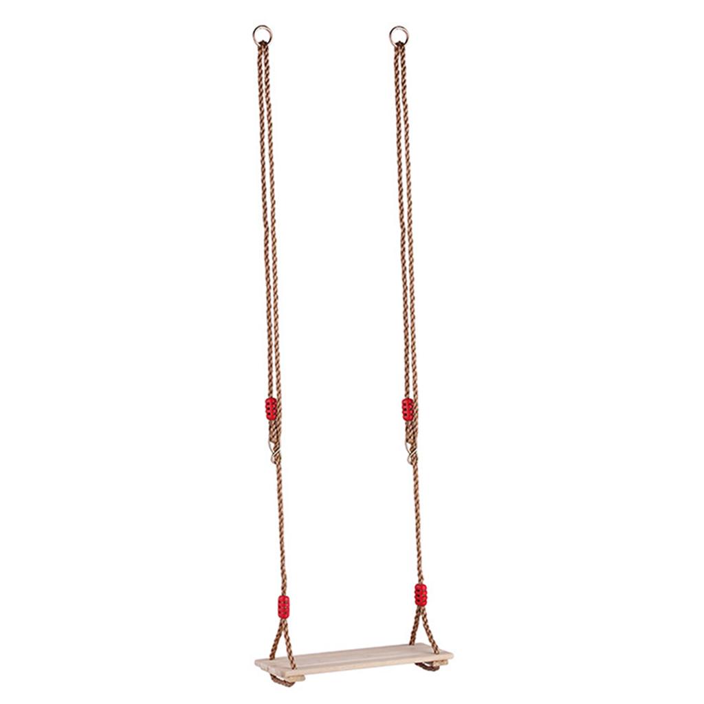 Asiento de columpios colgantes de madera con cuerda ajustable de 180cm de longitud, accesorios de juego de columpio de repuesto para asiento de columpio