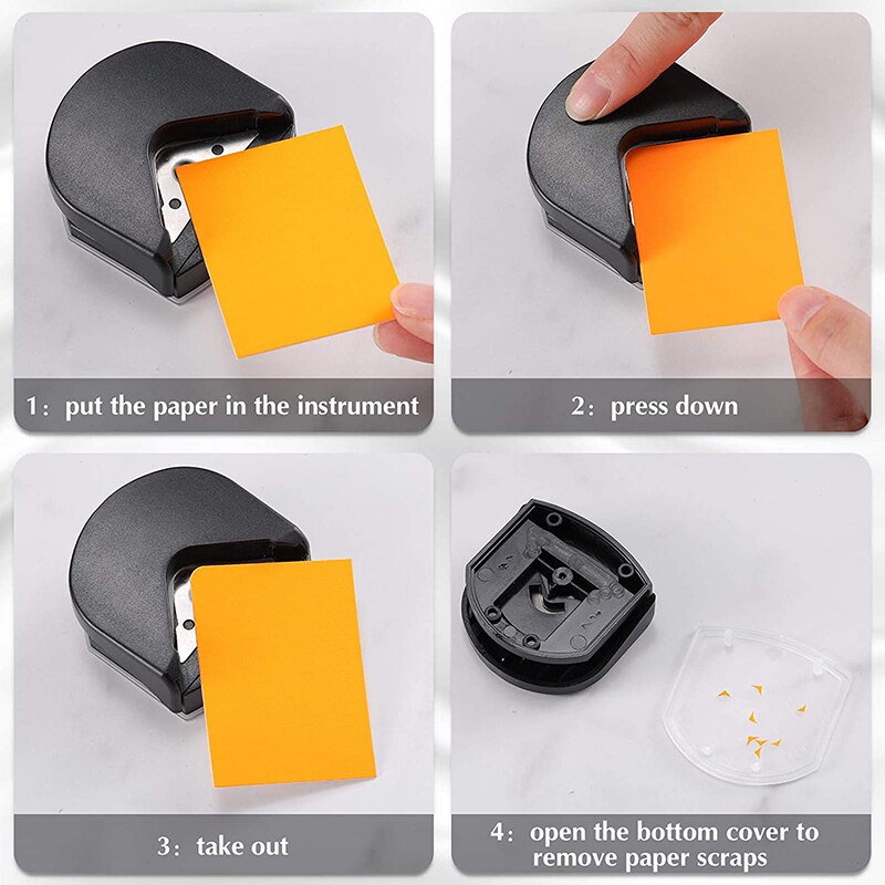 3PCS Mini Portable Corner Rounder Paper Punch Card Photo Cutter Diy Craft Scrapbooking Tools Maker Machine Paper Trimmer