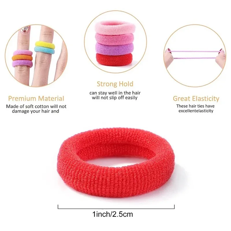 Clearance_12 pz/borsa Donne Ragazze Fasce Elastiche Per Capelli Grandi Spessi Fascette Per Capelli Senza Cuciture Nessun Danno Coda di Cavallo Titolare Fascia Per Capelli A