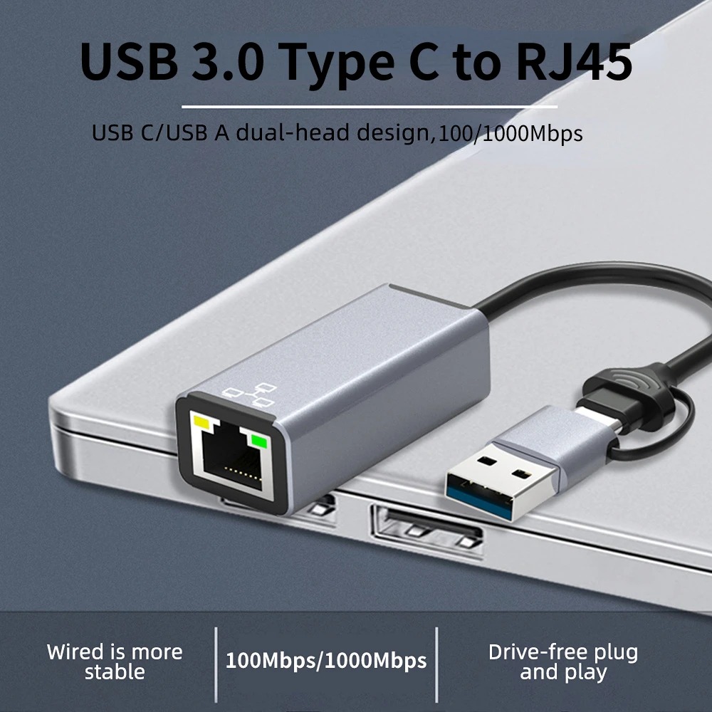 USB Ethernet адаптер 2500M 1000 Мбит/с USB 100/2,0 к RJ45 Lan для ноутбука ПК Windows Xiaomi Mi Box Nintendo Switch сетевая карта