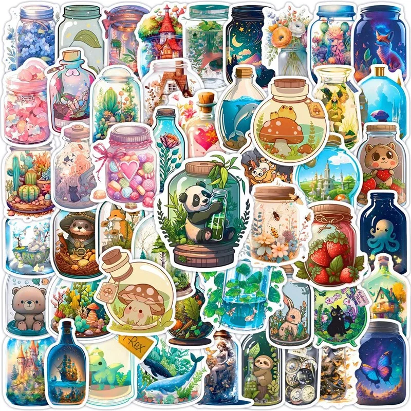 Pegatina de PVC del mundo de dibujos animados para niños, decoración estética, álbum de recortes, papelería coreana, suministros escolares para niños, 10/30/50 Uds.