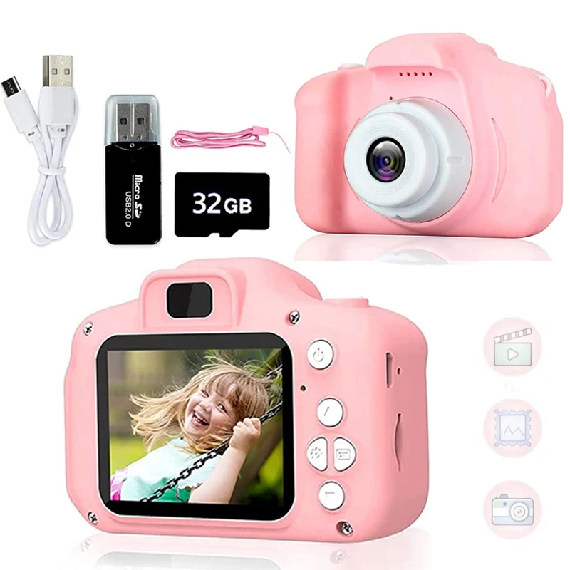 Caméra pour enfants étanche 1080P HD écran caméra vidéo jouet 8 millions de pixels enfants dessin animé mignon caméra en plein air photographie jouets