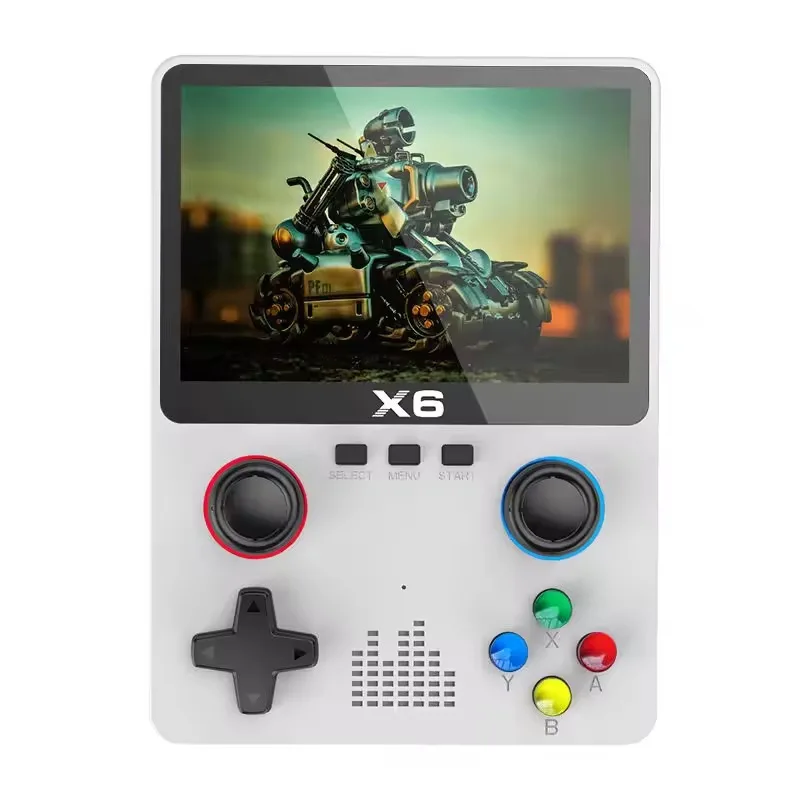 2025 New X6 3.5Inch IPS Screen Handheld Game Player Dual Joystick 11 Simulators GBA Video Game Console for Kids Gifts