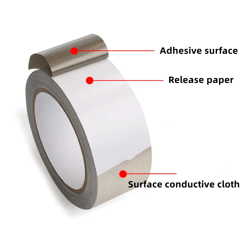 20 Meter Conductive Fabric Cloth Tape 5mm~50mm Width Single-Sided Laptop Cellphone LCD EMI Shielding Adhesive Tape 1PCS