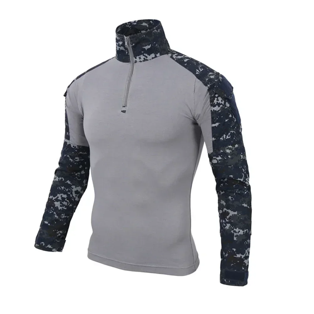 Camisa de uniforme de combate camuflaje talla asiática de EE. UU. S-3XL camisetas deportivas de carga Airsoft Paintball camisetas tácticas senderismo