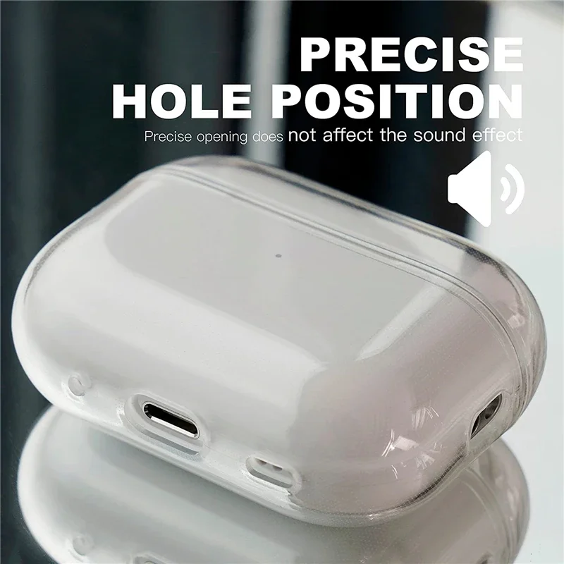 Klare, weiche TPU-Kopfhörerhülle mit Trageband für Airpods 1/2 Gen 3. Airpods Pro 2. Generation Air Pods Pro Hülle